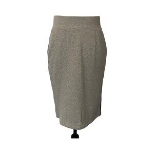 Ralph Lauren Jersey Grey Black & White Side Stripes Skirt XS